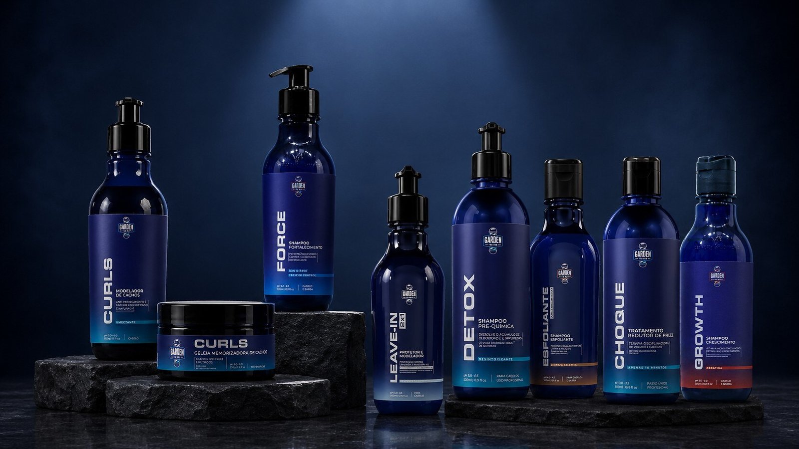 Linha de Shampoos e Máscaras Garden For Men Force e Growth
